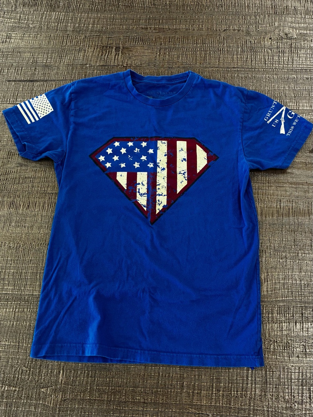 Women’s Grunt Style Royal Blue American Shield Graphic Tee